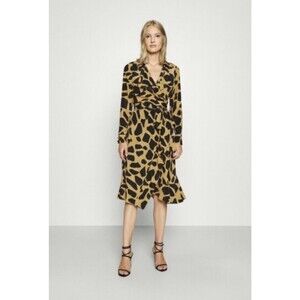 Diane Von Eden Silk-Viscose Crepe De Chine Wrap Dress